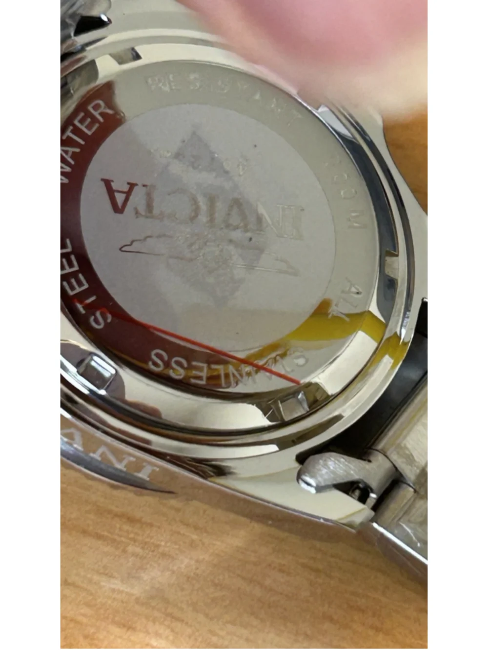 Invicta Silver Watch with Black Frame Water Resistant Quartz #48723